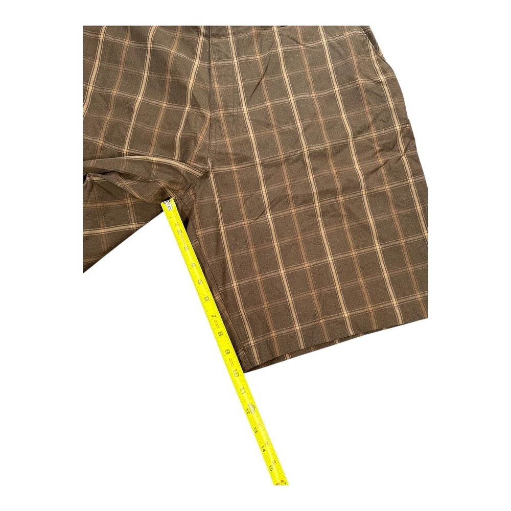 Subculture Men's Plaid Shorts Size 36 Brown Tan Classic Fit - Picture 5 of 7